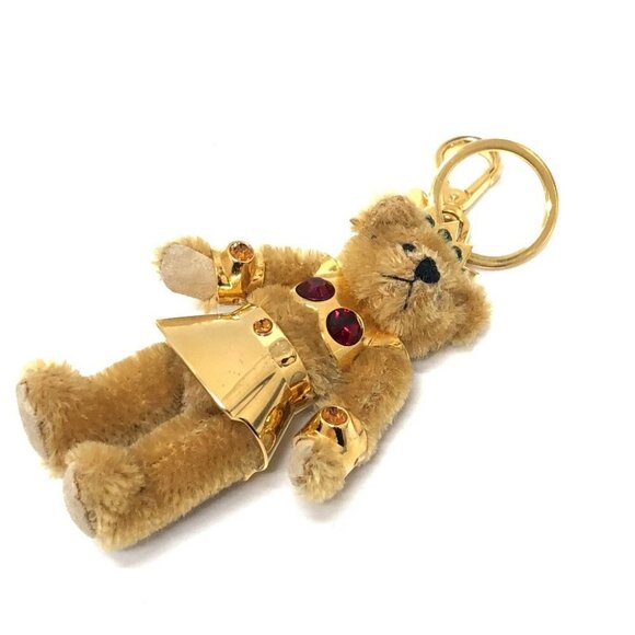PRADA Beatrice Charm Teddy Bear Key Holder Bag Charm mohair Brown - Picture 1 of 15